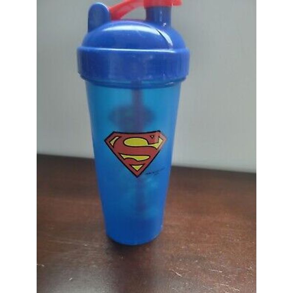 Perfect Shaker 20oz (600ML) Blue Superman Shaker bottle W/Spring Mixer