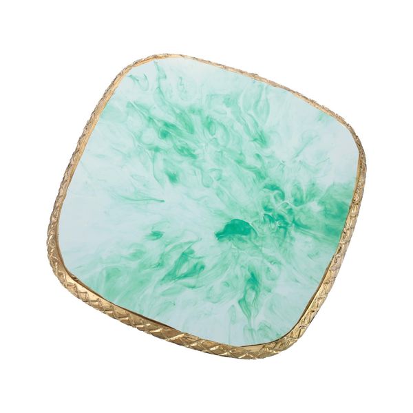 PATIKIL Resin Nail Art Palette Nail Polish Mixing Palette Square Gel Makeup Display Board Palette Paint Tray Drawing Color Dish Holder Green