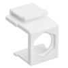 Cmple Blank Insert Snap-in F Type Coax Connector for Keystone Wallplate - 10 Pack, White