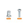 sourcing map 50Pcs Multi-Grip Rivet Jack Nut, M6-1.0x18.2 Carbon Steel Thread Screws