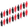 20pcs 28MM Crocodile Clip PVC Sleeve Crocodile Connector Electrical Testing Clips Electrical Clamp for Testing Probe Meter