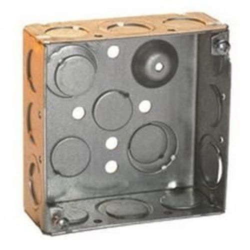 Crouse-Hinds TP403 Steel Outlet Box 4 Inch x 4 Inch x 2-1/8 Inch 30.3 Cubic-Inch