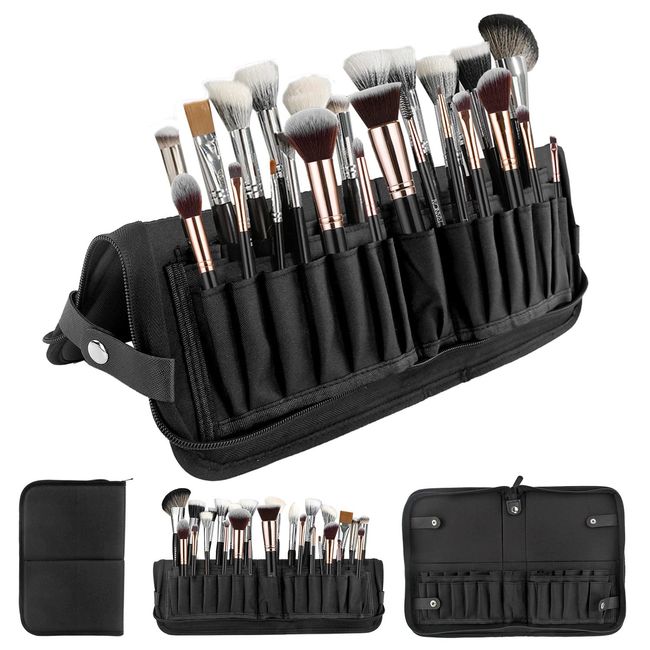 Makeup Pinsel Tasche faltbar Makeup Pinsel Pouch Professional Makeup Pinsel Handtasche (Pinsel Nicht enthalten)