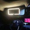 Car Sun Visor Mirror Clip on Vanity Mirror Makeup Sun Shading LED Mirror