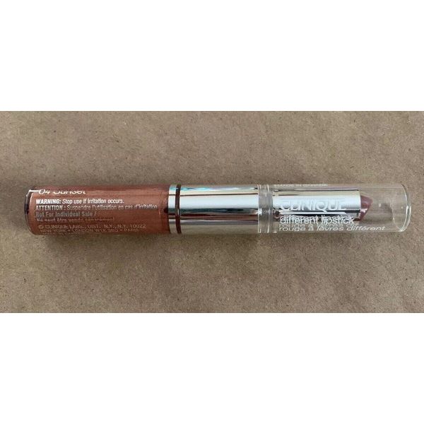 Clinique Long Last Glosswear SUNSET & TENDERHEART Lipstick Duo