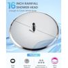 16 Inch Large Ceiling Rainfall Shower Head Brushed Nickel - All Metal Stainless 