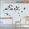 Tree and Bird Wall Stickers/Decals (Black)