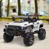 12V Kids Ride On Car Police Truck RC Remote Control w/LED Lights, MP3, White
