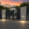 ledscom.de 4 LED Wall Light/Staircase Light SEGIN for Outdoors, IP54, Flat, Downlight matt, Angular, 3.8 W, 265lm, Warm White