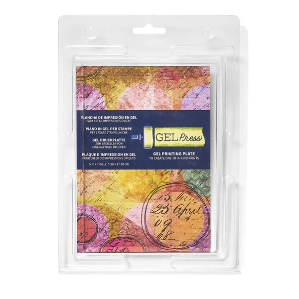 Gel Press Monoprinting Print Plate - 5” X 7” (12.7 X 17.8 cm) Gel Plate - Printmaking Supplies - Reusable Gel Printing Plate for Press Art for Card Making, Scrapbooking, Journaling, Arts & Crafts
