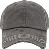 KBETHOS KBV-Basic DGY Hand Washed Hand Distressed Baseball Cap