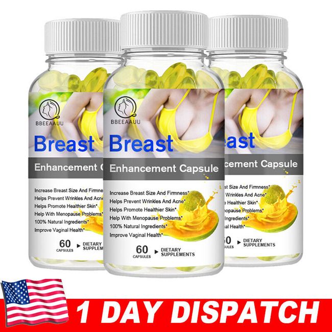 3 Bottles Breast Growth Pills All Natural Breast Herbs for Breast Growth Bigger