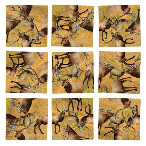 Scramble Squares Elk 9 Piece Challenging Puzzle - Amazing & Engaging Brain Teaser - Mind Game for Children, Teens, Adults & Seniors - Boosts Cognitive Function & Problem Solving