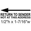 RETURN TO SENDER text on IDEAL 4911 Self-inking Rubber Stamp with BLACK INK
