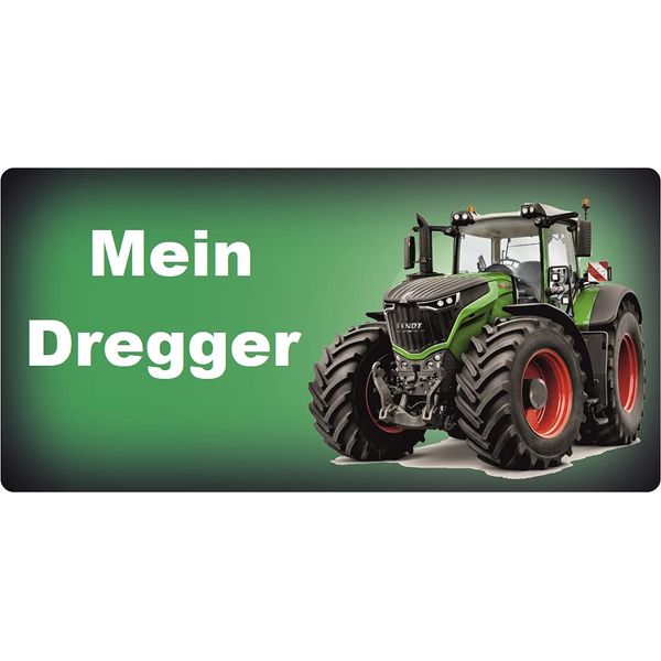 Nummernschild Fendt selbst gestalten, Traktor, Bulldog, Trecker, Trekker, Individuelles Aluminium-Schild, Kfz-Kennzeichen-Schilder