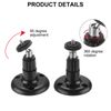 PATIKIL Wall Mount Security Camera Bracket 3.7 Inch, 2 Pack Universal Mounting Plastic Bracket Adjustable Battery Ceiling Mounting, Black