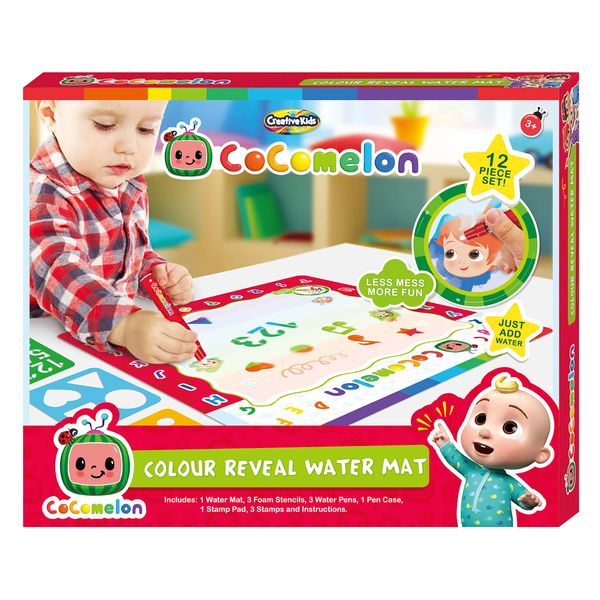 Cocomelon Colour Reveal Water Mat 12 Piece Creative Set
