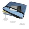 Cathedral Products | A4 Canvas Document Bag with Zip and Outer Mesh Pocket - Blue