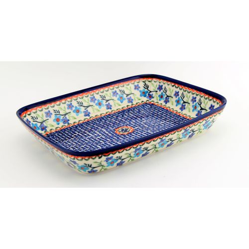 Polish Pottery Market Rectangular Baking Dish 10 x 8" Hand Made by Zaklady Boleslawiec Poland, Oven Safe, Dishwasher Safe