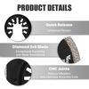 Vearter 3Pcs Diamond Oscillating Multi Tool Blade Mortar Cutting Grout Removal