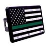 Rogue River Tactical Tattered Thin Green Line Flag Trailer Hitch Cover Plug U...