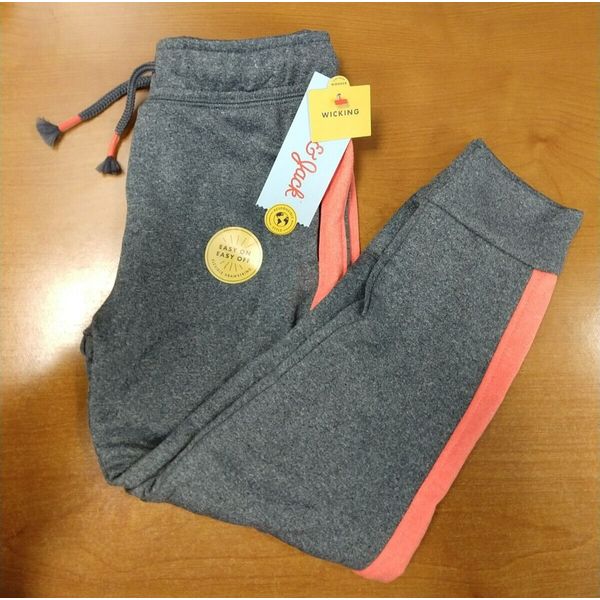 Cat And Jack Sweat Wicking Jogger Pants *5T* Grey/Orange NWT (3442) - 14A