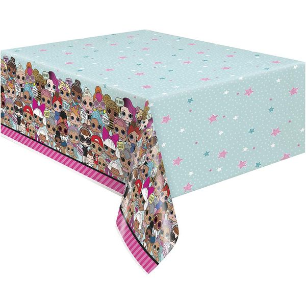 Unique Party 79113 - LOL Surprise Plastic Tablecloth, 7ft x 4.5ft