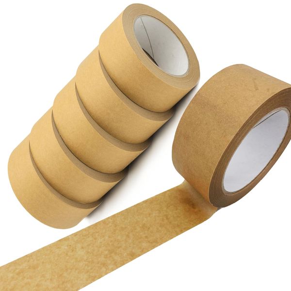 STORM TRADING GROUP Kraft Paper Packaging Tape Sticky Tapes Strong Kraft For Packing Parcels & Boxes Tape (72, 25mm x 50m)