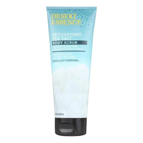 Desert Essence Body Scrub, Detox Sea Salt 6.7 Oz