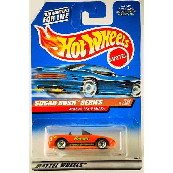 Hot Wheels 1997 Sugar Rush Series Mazda MX-5 Miata Convertible 1/4 (Reese's Peanut Butter Cups Graphics)