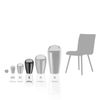 Koziol Swing-Top Wastebasket DEL S, spa turqoise