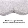 Kimkoo Sleep Mask-Eye Mask for Sleeping, Sleeping Mask Blocking Out Light Perfectly for Women and Men, Soft and Comfortable Blindfold for Travelling, with Pouch (Black+Gray)