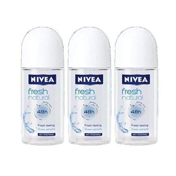 Nivea Fresh Natural 48 Hours Deodorant Roll on 50 Ml. 3 Pack l