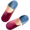 dear Morocco Dia Moroccan Babouche Double Color, Dahlia & Light Navy