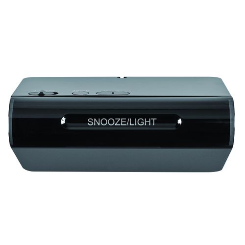 TFA Dostmann ICON 60.2543 Digital Radio-Controlled Alarm Clock, Plastic, Black, (L x W x H) 132 x 64 x 80 mm
