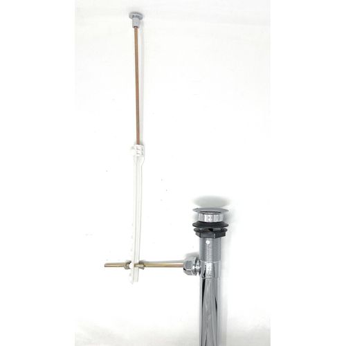 Sink Drain Assembly with Overflow Fitting, 1-1/2" to 1-3/4" Drain Hole, Chrome