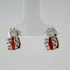 BALTIC AMBER, Cognac / Brown, Ladybug, Post EARRINGS, 925 STERLING SILVER #5011e