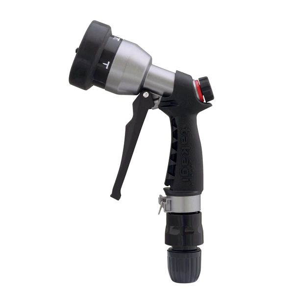 Takagi QG556 Watering Nozzle, Tough Gear Metal FA, Ordinary Hose, Metal Nozzle, Flow Control Included