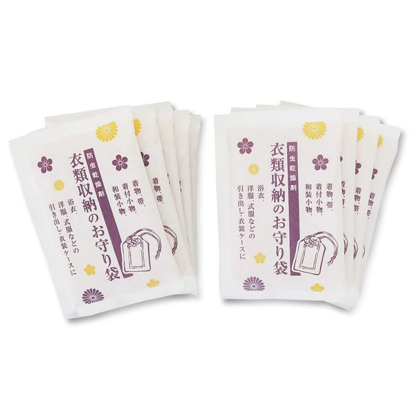 Marukin 023246 Desiccant Insect Repellent, Clothing Storage Amulet Bag, 1.2 oz (35 g) x 10 Packs, Made in Japan, White, 3.9 x 5.9 inches (10 x 15 cm)