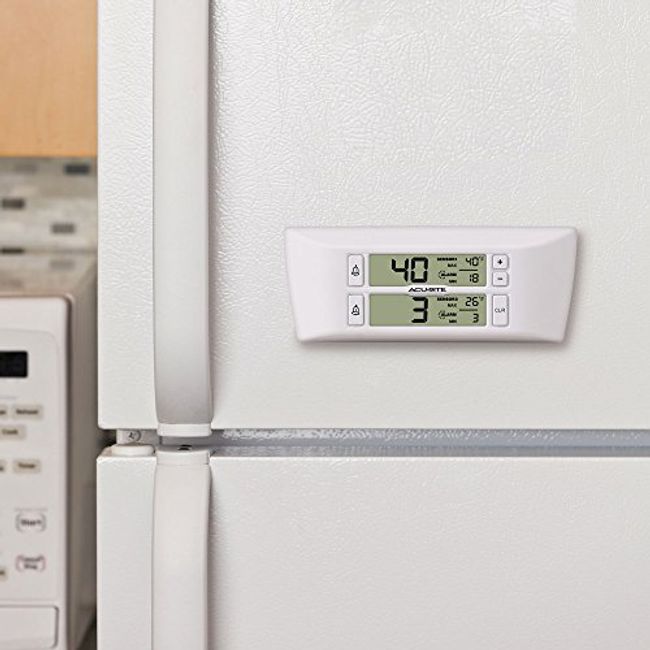 Refrigerator Thermometer Digital - Fridge and Freezer Alarm Alert When  Temperatures Drop - Ideal Fridge Freezer Thermometer with Alarm and Max Min