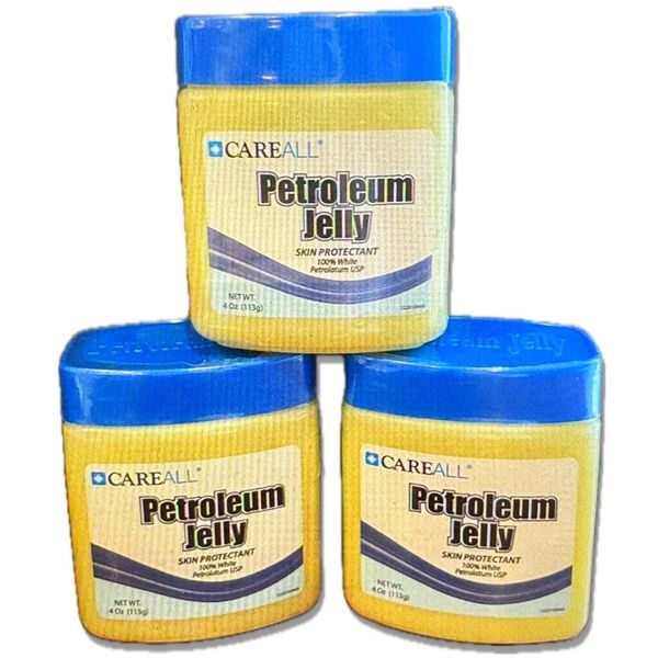 3 - CareAll Petroleum Jelly, oz Ea. 100% White Petroleum USP Skin Protection