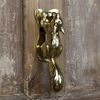 Polished Solid Brass Squirrel Door Knocker Front Door Furniture - Supplied with Fixings