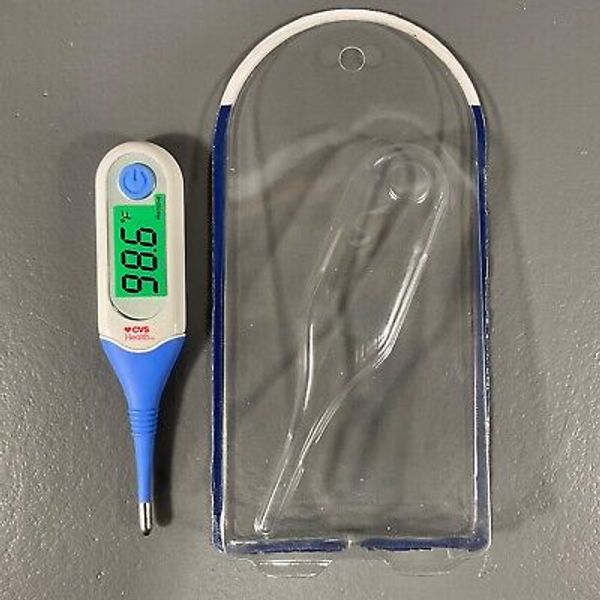 CVS Health Flexible Tip Digital Thermometer 30 Second Reading Fever Alarm White