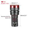 uxcell 2Pcs Red Indicator Light with Buzzer AC/DC 110V, 22mm Panel Mount Flashing Alarm, for Electrical Control Panel, HVAC, DIY Projects