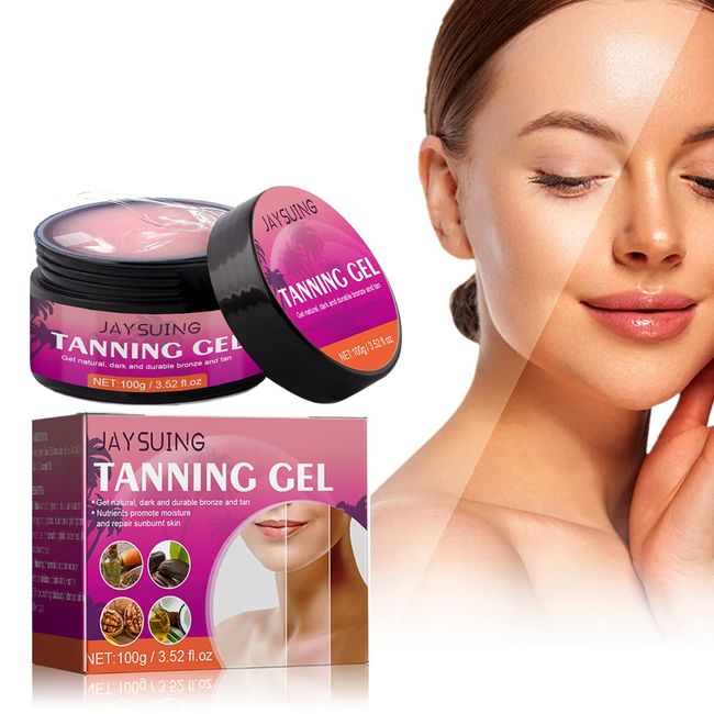 Bräunungscreme, Bräunungsbeschleuniger-Creme, Intensive Tanning Gel, Bräunungsgel für schnelle Bräunung, Erzielen Sie eine natürliche Bräune mit natürlichen Inhaltsstoffen, Pfirsichgeschmack