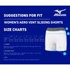 Mizuno Women's Aero Vent Padded Sliding Short, Grey, Medium