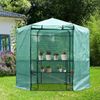 7.4' Portable Hexagonal Walk In Greenhouse 3-Tier Shelves Gardening Flower Plant