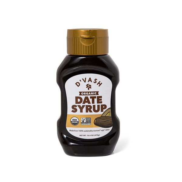 Organic Date Syrup 1 ingredient 100% Dates | D'Vash Organics | 16.6 oz Squeeze Bottle | California Dates, Non-GMO, Vegan, No Added Sugar, Sugar Substitute, Gluten Free and Kosher |