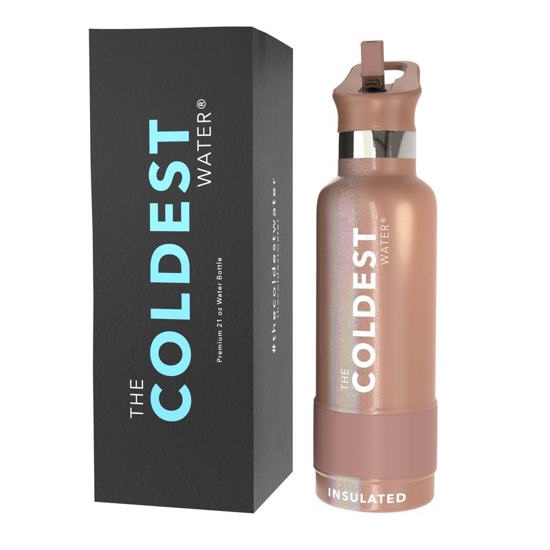 Coldest Water Bottle with Standard Mouth Straw Lid Metal Thermos Vacuum ...
