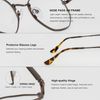RB.Pilot Classic Square Polygon Reading Glasses for Men Women Light Blocking Computer Readers Spring Hinge Metal Frame